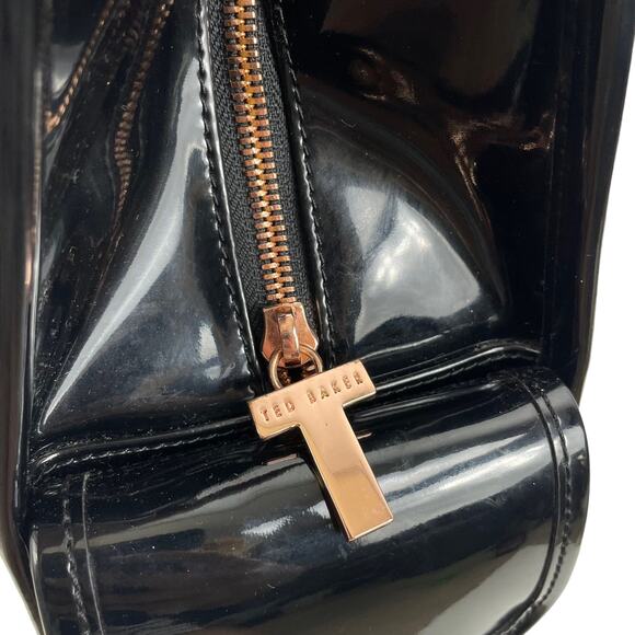 Ted Baker Rhana Quilted Enamel Patent Leather Tote Bag Black - Picture 9 of 9